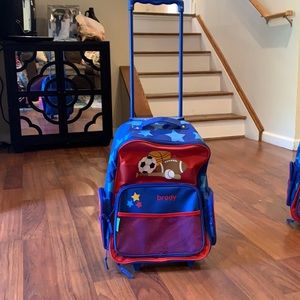 Kids retractable handle rolling bag name Brody
